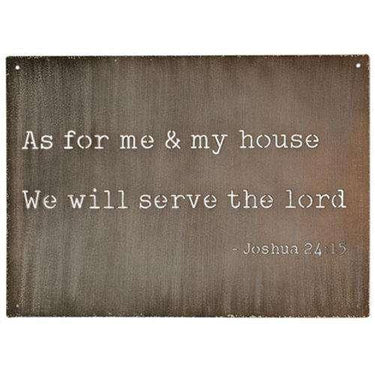 As For Me and My House Cutout Metal Sign - The Fox Decor
